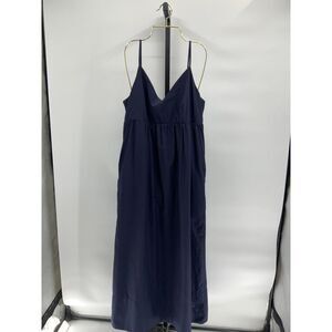 Quince Navy Blue Spaghetti Strap Maxi Dress